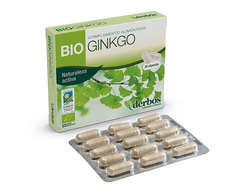 Bio Ginkgo - Complemento alimenticio Derbós 30 Cápsulas
